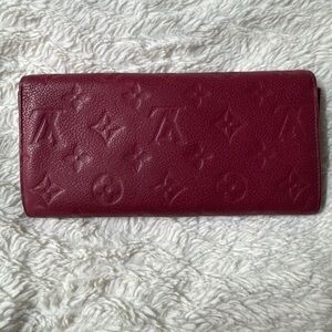 Louis Vuitton Burgundy Embossed Wallet